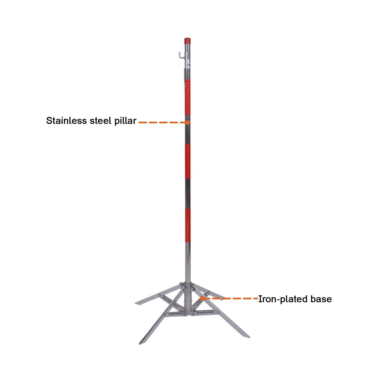 Cone de Chantier, Poteau de Signalisation, Filet de Clôture et Ruban de Signalisation Pouvant Être Accrochés, Support Pliable, pour Parkings et Sécurité Routière (2 Pièces)