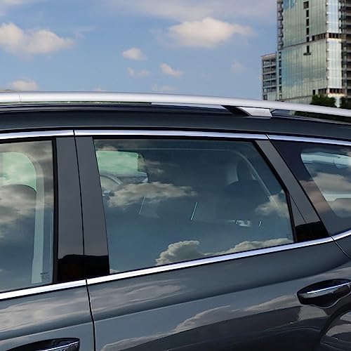 Accesorio externo de carbono negro para ventana de Geely Okavango 2021-2025, 8 piezas 3