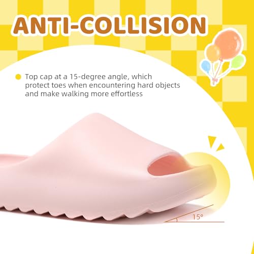 Image of Kids Cloud Slides for Boys & Girls, Super Soft & Comfy Beach Pool Slippers, Non-Slip Waterproof Shower Sandals for Toddlers & Kids