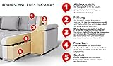 Eckcouch Niko mit Schlaffunktion und Bettkasten - 9