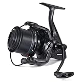 Sougayilang FED5000 Feeder-Angelrolle–13+1 Kugellager,Übersetzungsverhältnis 4,7:1,Anti-Twist- und Balanced-Rotor-System,Aluminiumspule mit Ersatzspule und doppelten Schnurclips für das Karpfenangeln