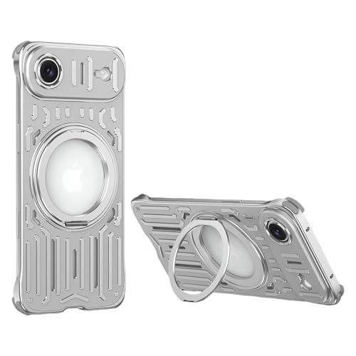 IPhone 17 Pro / 17 Pro Max p A~z[P[XAXt[X݌vA360°]}OlbgOX^htAMx`[V\EϏՌR[i[یJo[(Silver,17 Air)