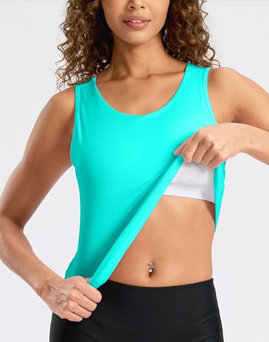 Image of G Gradual Tankini Tops for Women High Neck Swimsuits Swim Top Modest Bathing Suit Swimwear Tank Top only No Bottom