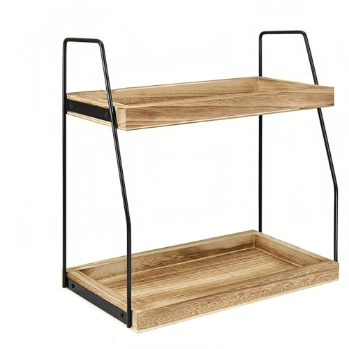 AevQuas 2 Ebenen Kaffeestation Organizer für Theke, Cafe Bar Zubehör Organizer, Regal Organizer für Küche, Zuhause, Büro