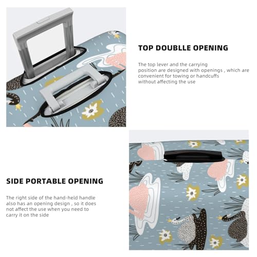 Swan Princess On Lake Travel Luggage Covers - Elasticity Suitcase Covers Protector for Luggage 18-32 Inch4