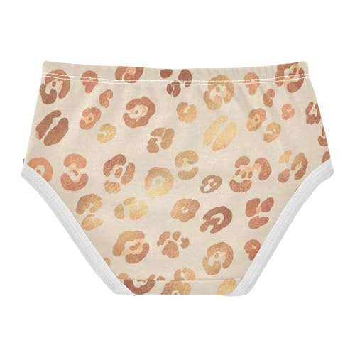 Cotton Girls Underwear Toddler Abstract Golden Leopard Spots Little Girl Panties Pattern Underpants Briefs 2t2