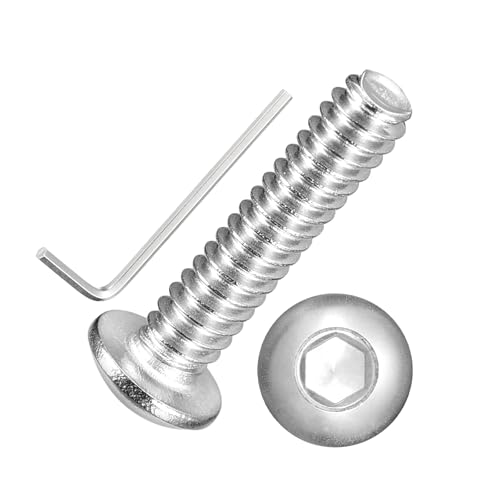 Kozelo 50pcs Vis à tête bouton Socket Cap #6-32x5/8 Acier inoxydable 18-8