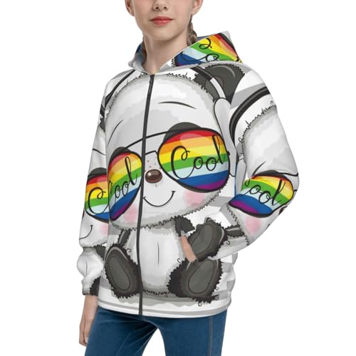 Pink Flamingo Kid Hoodies Boys Zip Up Sweatshirts Girls Pullover with Pocket