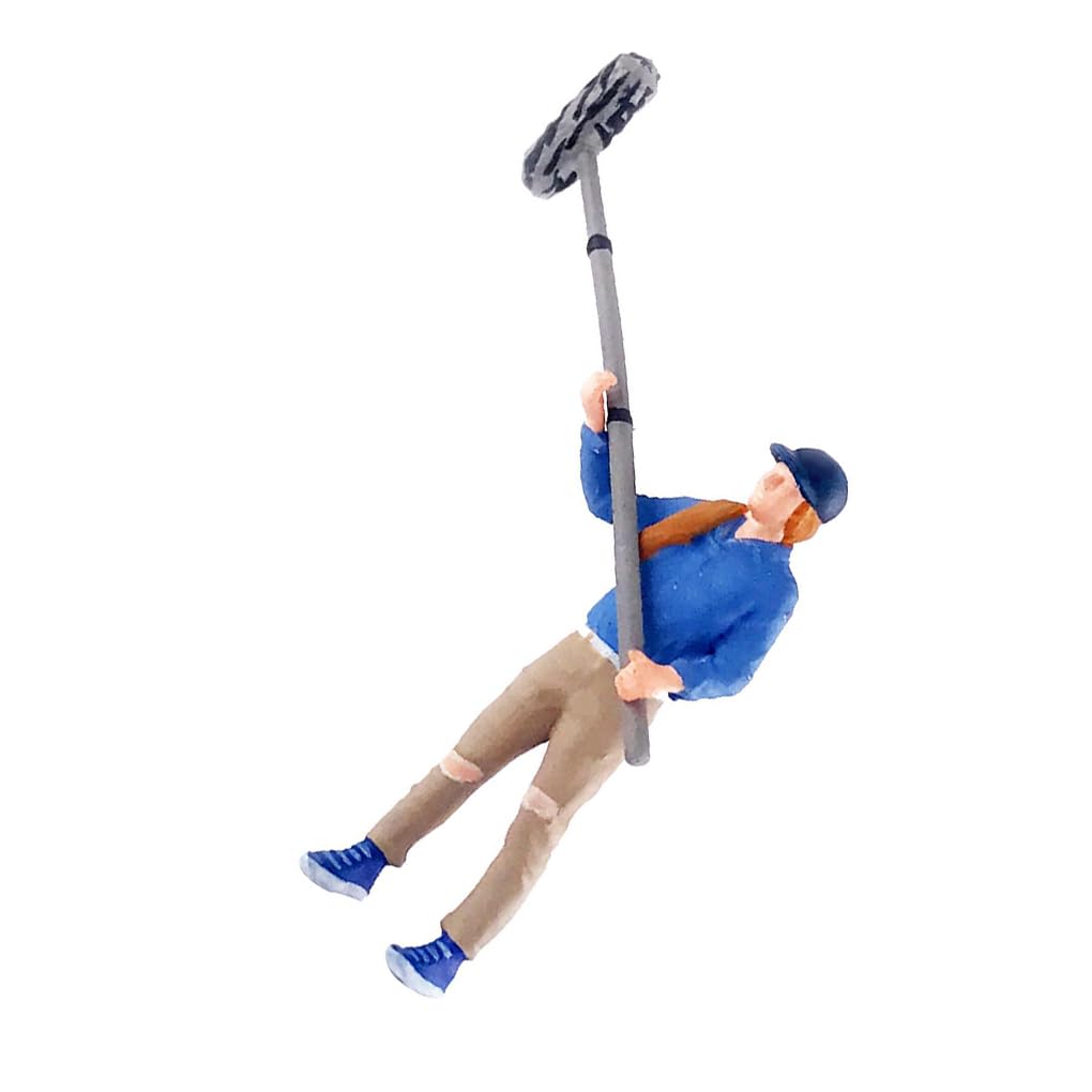 LIXSAZSE Hand-Painted Model People Figure Diorama Scenery Beautiful and Captivating HO Scale, Sound Assistant Blue, height 2.8-3cm