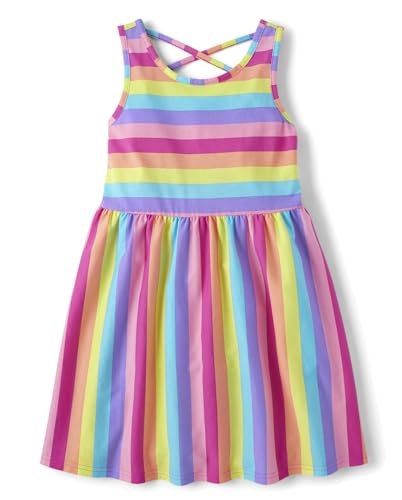 Image of The Children's Place Girls Sleeveless Strappy Back Summer DressesCasual Dress