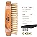 Kent MC4 Men's Hair and Beard Brush Kit: Exfoliating Natural Boar Bristle Hair Brush, Cherrywood Base with Firm Bristles for Coarse Hair Types - LPC3 Brush Cleaner - Premium Grooming Set