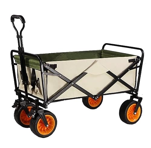Carrito plegable para jardín con ruedas, vehículo portátil al aire libre, remolque de transporte familiar, organizador de césped para jardinería, campamento y viajes a la playa