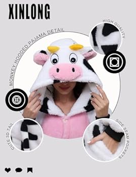 Panda jumpsuit dames dier oversized knuffelig pyjama heren lang met capuchon ritssluiting unisex dierenkostuums nachtkleding winter, Stijl 15, XXL