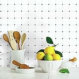 RoomMates TIL3462FLT StickTiles Black and White Diamonds Peel and Stick Tile Backsplash