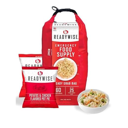 ReadyWise, 60 Portioner, Frukost, Lunch & Middag, Grab & Go Dry-Bag, Frystorkad, 25 Års Hållbarhet, Nödmat, 7 Dagar För 1 Person, 1 Veckas Mat