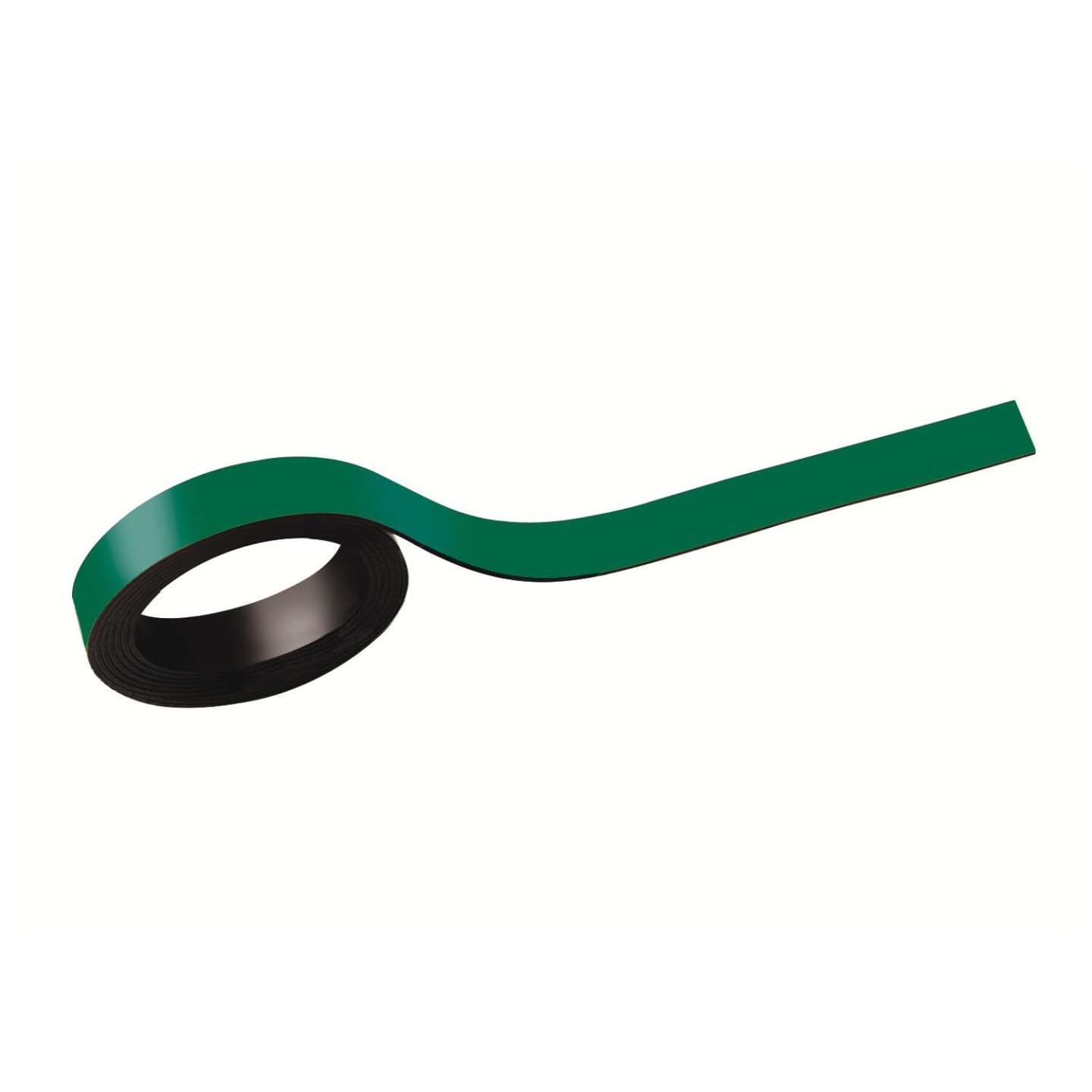 MAUL Magnetic Strips 1 x 100 cm (Pack of 2) | Magnetic Tape Self-Adhesive on Magnetic Surfaces | Magnetic Tape Can Be Cut to Size | Writeable with Marker | Green