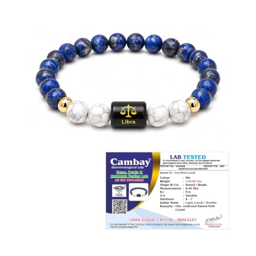 Image of Zodiac Crystal Bracelet for Men & Women | Aries (Mesh), Taurus (Vrishabh), Gemini (Mithun), Cancer (Karka), Leo (Simha), Virgo (Kanya), Libra (Tula), Scorpio (Vrishchik), Sagittarius (Dhanu), Capricorn (Makar), Aquarius (Kumbh), Pisces (Meen) | Natural Healing Crystal Astrology Bracelet for Positivity, Protection & Balance