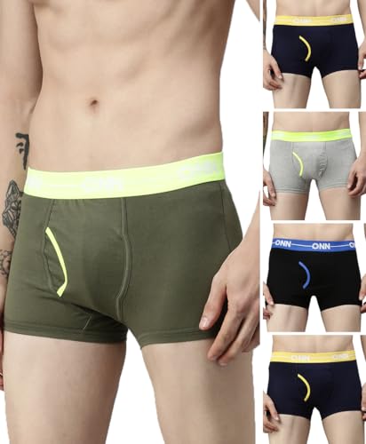 Image of ONN Men's Cotton Boxers (Pack of 5) (Colors May Vary)