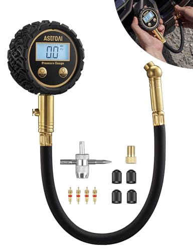 Image of AstroAI Digital Tire Pressure Gauge 250 PSI with Rubber Hose