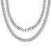High Polished 5MM 22 inches Stainless Steel Double Curb Chain Necklace Franco Cuban Chain Mens Womens