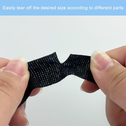Diompirux Gewebeband Schwarz 4 Stück, Kabelbaum Filzband 19 mm x 15 m,Selbstklebend Tuch Gewebeband, Isolierband für Haushalt Kfz Motorrad,Isolierband für Auto Kabel Befestigt