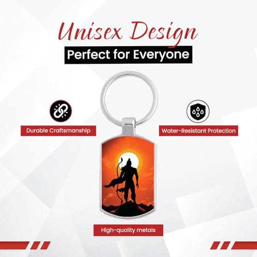 Image of Stylish Metal Keychains with Permanent Glossy Print - Inspirational Quotes & Spiritual Designs - Perfect Key chains for loved ones, Personal Use, Gifts & Return Gifts