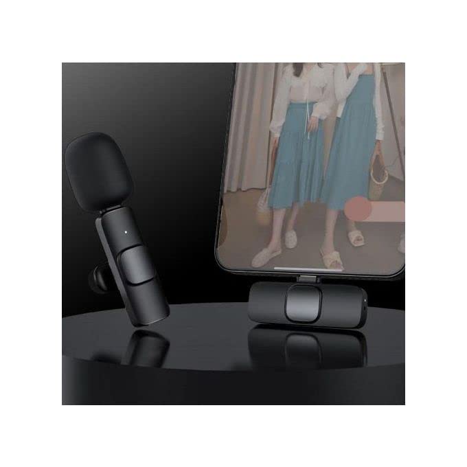 Ponovo Microfono Lavalier Wireless per iPhone, 2Pcs Mini Microfono Wireless per YouTube Facebook
