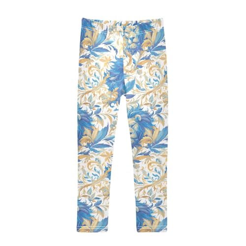 KLL Lion Head Cannabis Marijuana Oil Painting Toddler Girls Legging Soft Full Length Pants Sports