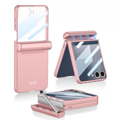 Étui élégant Flip7 rose haut de gamme avec coque Samsung Galaxy Z Flip7 ultra légère