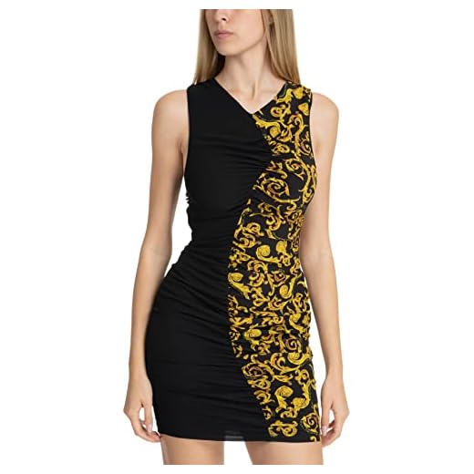 Versace Jeans Couture Women Mini Dress Sketch Couture Black - Gold 2 US