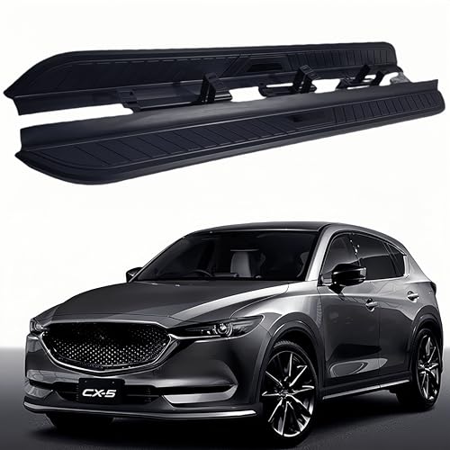 2PCS Black Running Boards Compatible with Mazda CX-5 CX5 KF 2017-2025 Foot Rails Side Step Bars Board Pedals Aluminum with Brackets