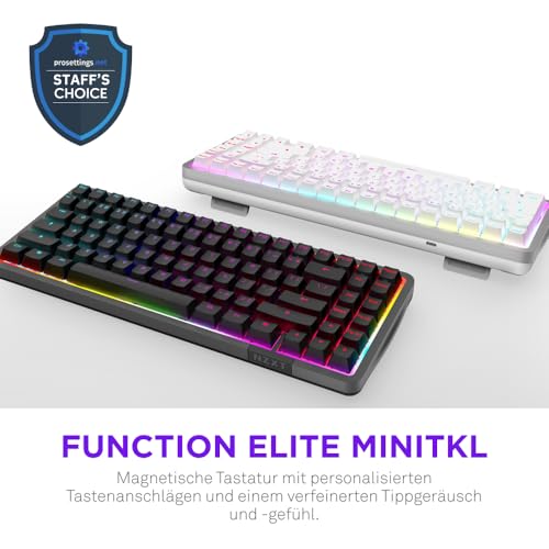 Function Elite MiniTKL Tastiera da gaming magnetica RGB – Azionamento regolabile –interruttori effetto Hall a doppia guida – attivazione rapida – polling a 8K – DE-ISO – Nero - Tastiera gaming - Immagine 1