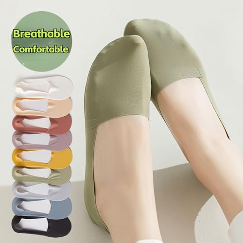 Generic Womens No Show Socks, 3 Count, One Size, White, Solid, Cotton Blend, Non-Slip, Breathable, Seamless2
