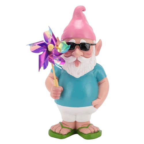Statue de lutin de jardin pour égayer votre pelouse avec un moulin