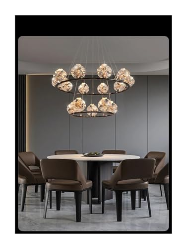 Modern Crystal Glass Ball Ceiling Chandelier for Table Dining Living