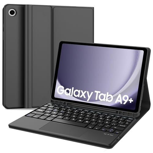 Funda con Español Ñ Teclado Bluetooth con Trackpad para Galaxy Tab A9 Plus 11" FOGARI