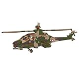 3D DIY Apache Helicopter Wood Model Laser Cut Construction Jigsaw Puzzle Assembly Kit Handmade Educational Woodcraft Helicopter Plane Toy Kits Set for Kids Teens and Adults