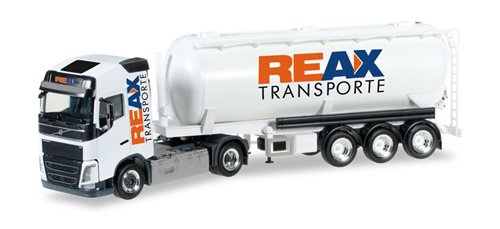 Miniature Herpa Volvo FH Gl. Silo-Sattelzug Reax. 187 échelle 1:87