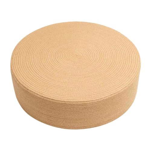 Coussin de sol rond en jute contre les douleurs de dos, assise ferme hauteur 20 cm