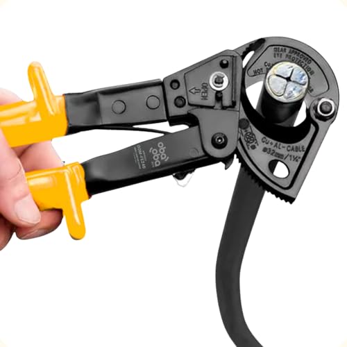 Alicate de Corte Tesoura Catraca Corta Cabos Até 240mm Profissional Corta Cabos Rígidos e Flexíveis