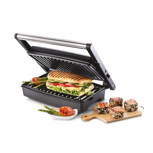 Usha iChef Sandwich Grill | 1500 Watt| Large 2 Slice Flat Bread Griller | 0-180° Flat Bed | Floating Hinge Design | 2 stage Thermal Safety| 2 Years Warranty (Stainless steel) Usha iChef Sandwich Grill | 1500 Watt| Large 2 Slice Flat Bread Griller | 0-180° Flat Bed | Floating Hinge Design | 2 stage Thermal Safety| 2 Years Warranty (Stainless steel)