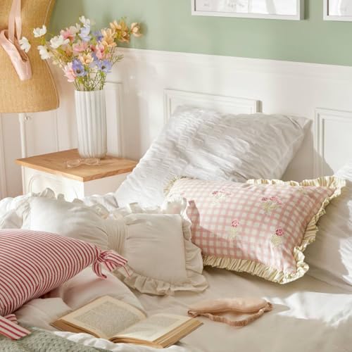 Coussin fleur de rose Atmosphera une touche de tendresse et douceur rose - 5