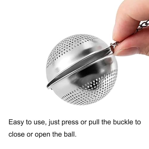 Lyxa Sr 2 Pack Food Grade 304 Stainless Steel Mesh Tea Ball 2.1 Inch Tea Infuser Strainer Filter Diffuser For Loose Tea thumb #6