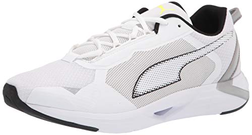 PUMA mens Minima Cross Trainer, Puma White-fizzy Yellow, 14 US