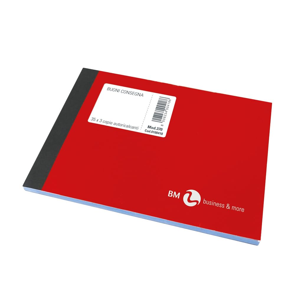 BM BeMore Modello 370 Blocco Buono Di Consegna Triplice Copia Carta Autoricalcante 35+35+35 Fogli 16,5x12 cm Confezione 10 Pezzi