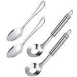 🧆【FÁCIL DE USAR】Para los fabricantes que hacen que las cucharas de carne sean más convenientes, simplemente presione suavemente la cuchara sobre la carne picada y luego raspe con otra cuchara. Al final, obtienes una albóndiga perfecta.