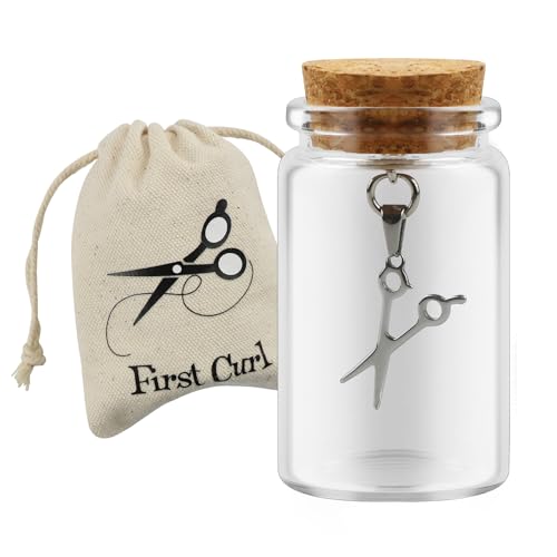 Thootyriaf First Curl Baby Teeth Keepsake Box First Haircut Keepsake Holder for Boys and Girls Glass Bottle Glass Bottle(lanugo bottle)