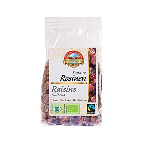 Pasas Sultanas orgnicas secas 1,4 kg Bio, de Comercio Justo, deshidratadas, ecolgicas, sin azucar y aceite aadido, orgnicas 100% naturales crudos de Uzbekistan 7x200g 1400g