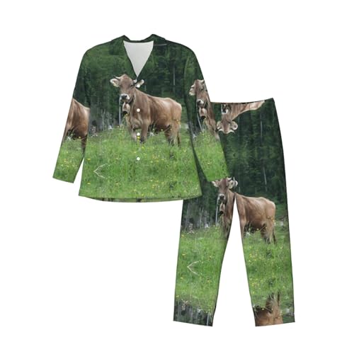 Pyjama homme imprimé vache pour des soirées cocooning et week-ends détente
