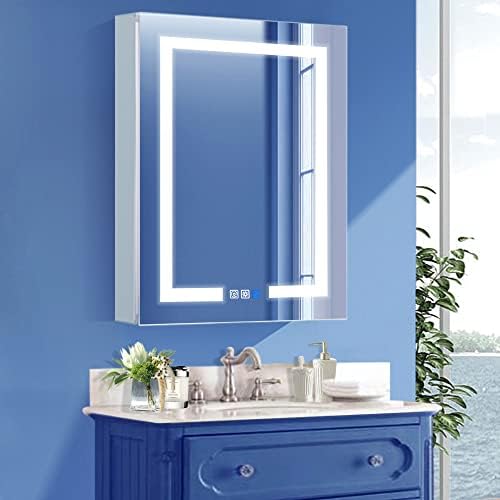 GroGro LED Bathroom Medicine with Mirror,48" W x 30